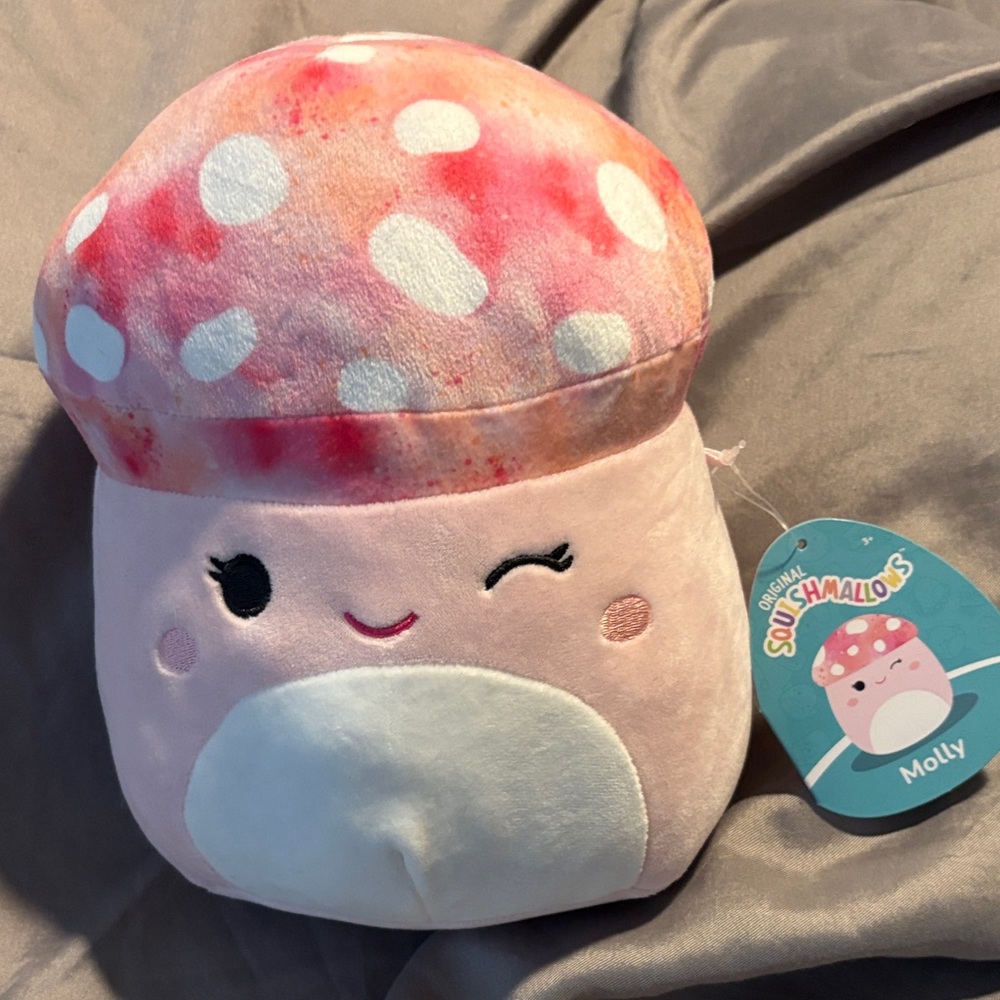 Squishmallows Molly Blush and Red Mushroom Plush